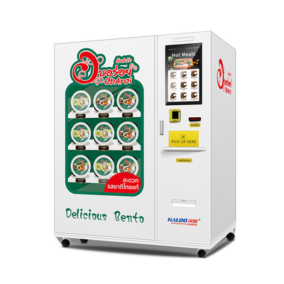Distributeur automatique de congélation complètement automatique de gamelle de repas de congélation de nourriture avec le chauffage par micro-ondes et le port de collecte de couverts