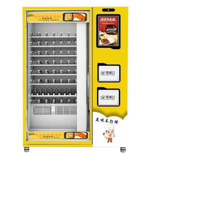 Prêt mangez le distributeur automatique de repas de nourriture de distributeur automatique de gamelle avec la double fonction de chauffage par micro-ondes