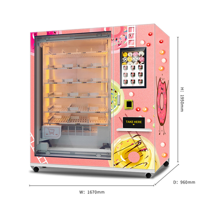 Distributeur automatique automatique de nourriture fraîche de salade de distributeur automatique de petit gâteau de réfrigérateur de système d'ascenseur avec l'écran tactile 21.5inch