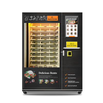 distributeur automatique chaud complètement automatique de nourriture du libre service 24h avec le chauffage par micro-ondes