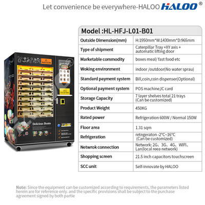 distributeur automatique chaud complètement automatique de nourriture du libre service 24h avec le chauffage par micro-ondes