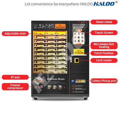 distributeur automatique chaud complètement automatique de nourriture du libre service 24h avec le chauffage par micro-ondes
