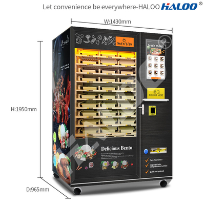 distributeur automatique chaud complètement automatique de nourriture du libre service 24h avec le chauffage par micro-ondes