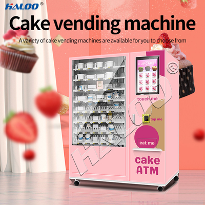 Distributeur automatique automatique de nourriture fraîche de salade de distributeur automatique de petit gâteau de réfrigérateur de système d'ascenseur avec l'écran tactile 21.5inch