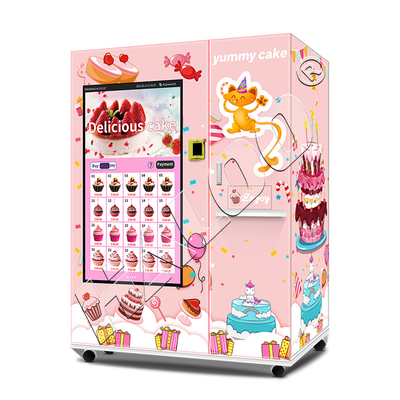 Distributeur automatique automatique de nourriture fraîche de salade de distributeur automatique de petit gâteau de réfrigérateur de système d'ascenseur avec l'écran tactile 21.5inch