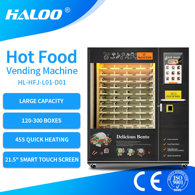 Distributeur automatique chaud de nourriture d'aliments de préparation rapide de grande capacité de petit déjeuner de gamelle automatique de repas avec le chauffage par micro-ondes
