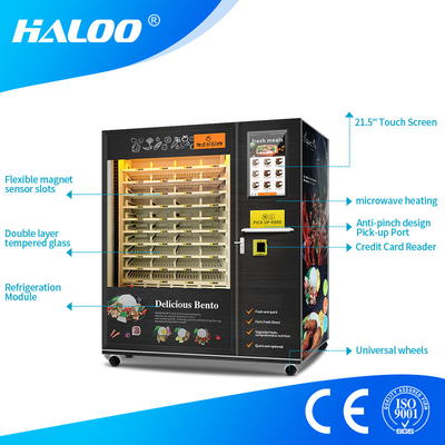 Distributeur automatique chaud de nourriture d'aliments de préparation rapide de grande capacité de petit déjeuner de gamelle automatique de repas avec le chauffage par micro-ondes