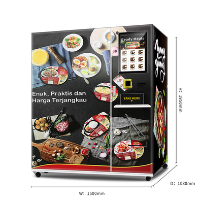 Les boulettes prêtes de repas pane le distributeur automatique d'aliments surgelés d'hamburgers avec du temps de chauffage court