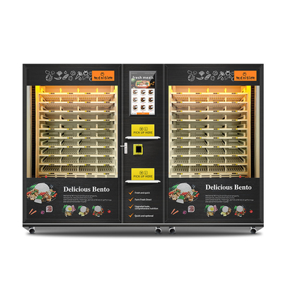 Distributeur automatique chaud de nourriture de Cabinets de la grande capacité 2 avec le chauffage par micro-ondes et l'écran tactile intelligent