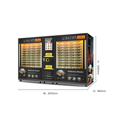 Distributeur automatique chaud de nourriture de Cabinets de la grande capacité 2 avec le chauffage par micro-ondes et l'écran tactile intelligent