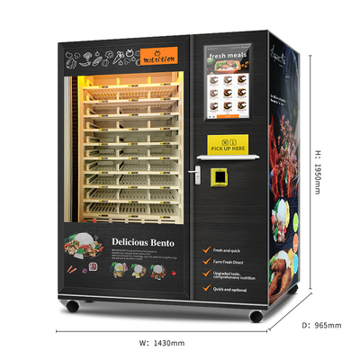 Distributeur automatique chaud de repas de campus d'université avec le distributeur automatique chaud automatique de repas de fonction de chauffage