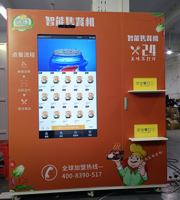 Distributeur automatique chaud de nourriture de micro-onde d'ODM d'OEM avec le grand écran tactile de 49 pouces pour la publicité