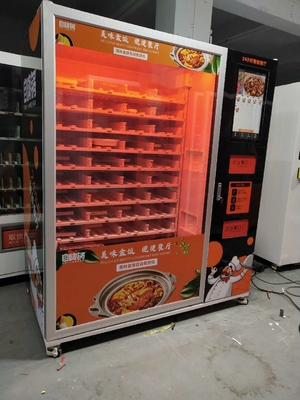 distributeur automatique de chauffage rapide de pizza de service de l'individu 3000W et distributeur automatique chaud de nourriture pour le bureau d'aéroport