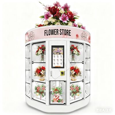 Haloo Vendeur de fleurs fraîches Blanc 13 casier Grand Bouquet Vente à chaud pour le centre commercial Système de paiement par carte de crédit