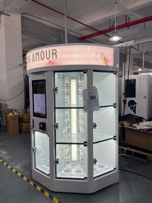 Haloo Vendeur de fleurs fraîches Blanc 13 casier Grand Bouquet Vente à chaud pour le centre commercial Système de paiement par carte de crédit