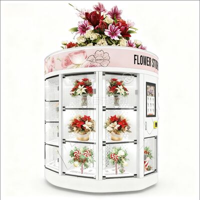 Haloo Vendeur de fleurs fraîches Blanc 13 casier Grand Bouquet Vente à chaud pour le centre commercial Système de paiement par carte de crédit