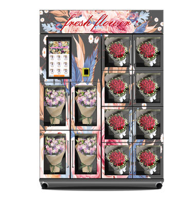 Haloo Vending Machine Supplier Smart Touch Screen Full Automatic Kiosk 12-lattice Customized Logo Gifts Flower Vending Machine