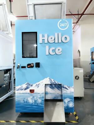 Vendeuse de machines à glaçons Haloo fournisseur Écran Vendeuse de glaces 24 heures pour emballage automatique Vendeuse de glaces ATM