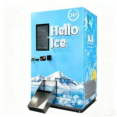Vendeuse de machines à glaçons Haloo fournisseur Écran Vendeuse de glaces 24 heures pour emballage automatique Vendeuse de glaces ATM
