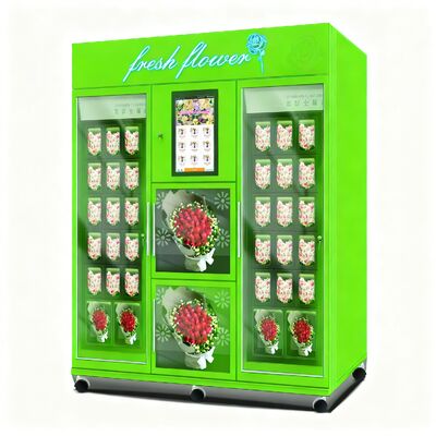 Vendeur de distributeurs automatiques Haloo 36 Numéros de casier Vendeur de fleurs 21,5 pouces Écran tactile Avec lecteur de carte de crédit