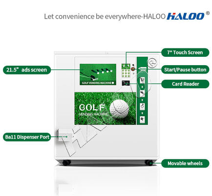 Haloo – distributeur automatique intelligent de golf en plein air, écran haute définition publicitaire de 22 pouces, service automatique de grande capacité