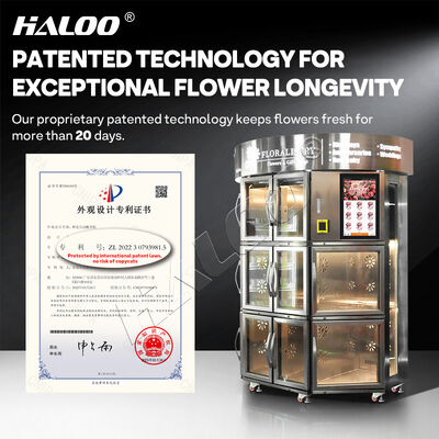Machine à vendre de fleurs Haloo avec fonction SDK, corps en acier inoxydable avec système de refroidissement et d'humidification
