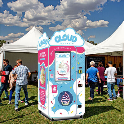 Distributeurs de crème glacée Haloo avec caisson lumineux supérieur et réducteur à vis sans fin, compresseur Embraco 1.5P importé du Brésil