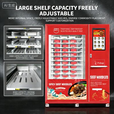 Haloo -18 °C machine à vendre de nouilles congelées avec un matériau de plaque d'acier de couleur, four à micro-ondes, chauffage à la vapeur pendant 35 secondes, servir