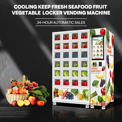 Halo 24 grille smart vending casier épaissie en tôle galvanisée coque extérieure et porte en verre à trois couches avec système de refroidissement