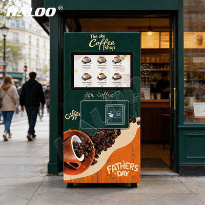 Haloo 27 pouces écran tactile chaud et froid boisson capsule machine à café avec 14 saveurs et fonction de nettoyage automatique