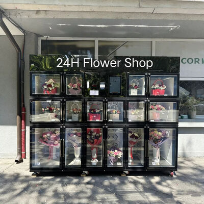 Des distributeurs automatiques de fleurs à vendre.