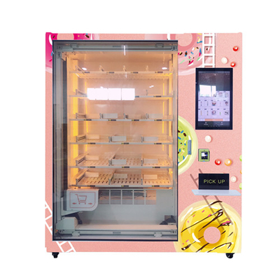 Distributeur automatique automatique de nourriture fraîche de salade de distributeur automatique de petit gâteau de réfrigérateur de système d'ascenseur avec l'écran tactile 21.5inch