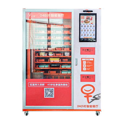 Distributeurs automatiques chauds frais de repas de grande capacité avec le double four à micro-ondes