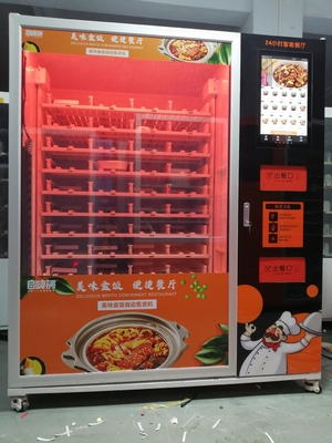 Distributeurs automatiques chauds frais de repas de grande capacité avec le double four à micro-ondes