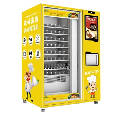 Distributeur automatique au détail automatique de nourriture avec le réfrigérateur et la double micro-onde