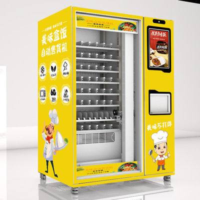 Distributeur automatique au détail automatique de nourriture avec le réfrigérateur et la double micro-onde