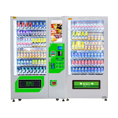 Grandes boissons de capacité et distributeur automatique combiné de casse-croûte avec de doubles distributeurs automatiques de combinaison de Cabinet
