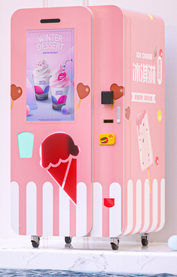 Distributeur automatique crème de Logo Free Customization Liquid Ice avec le grands écran tactile et lecteur de cartes