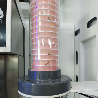 Distributeur automatique automatique de fabrication rapide de crème glacée mou avec les lumières colorées attrayantes de LED et le caisson lumineux de LED