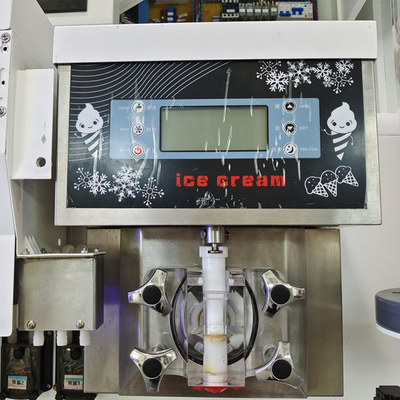 Distributeur automatique automatique de fabrication rapide de crème glacée mou avec les lumières colorées attrayantes de LED et le caisson lumineux de LED