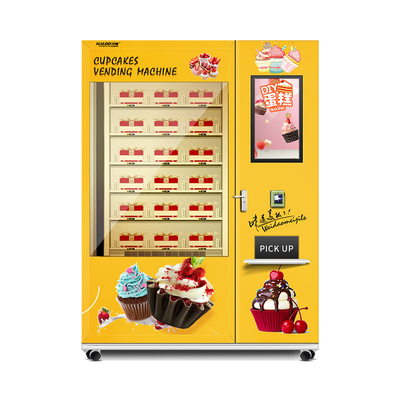 Distributeur automatique de gâteau de tranche de grande capacité et de petits gâteaux avec le refroidissement et le système d'ascenseur